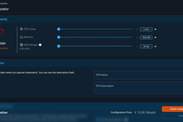 Debian VPS hosting server infrastructure