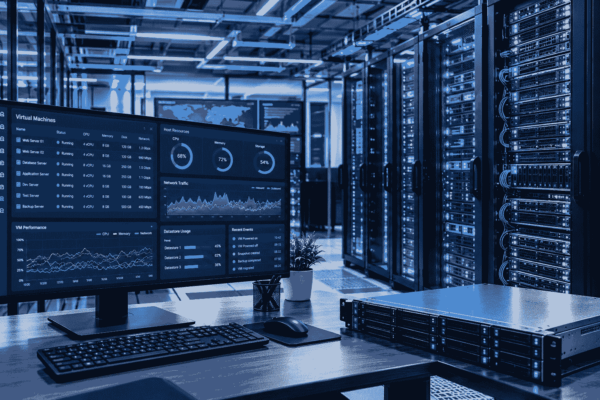 High-performance dedicated VMware server hosting data center