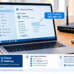 Checking IP address information on a computer