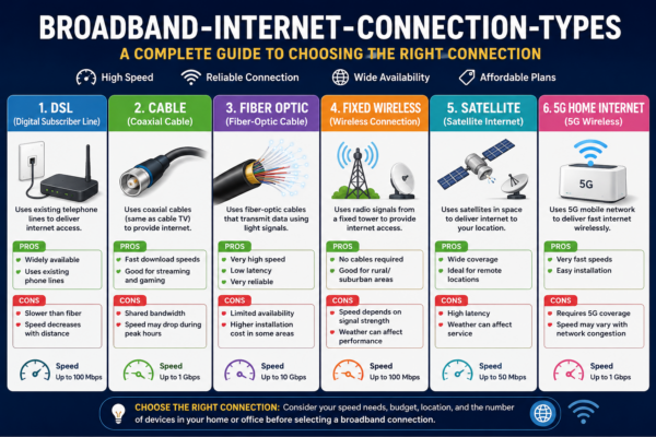 Broadband Internet Connection Types: A Complete Guide