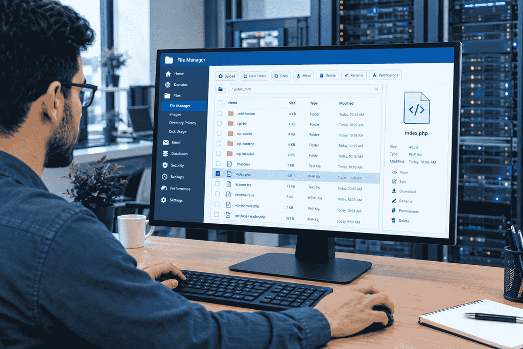 managing website files with cdpanel File Manager