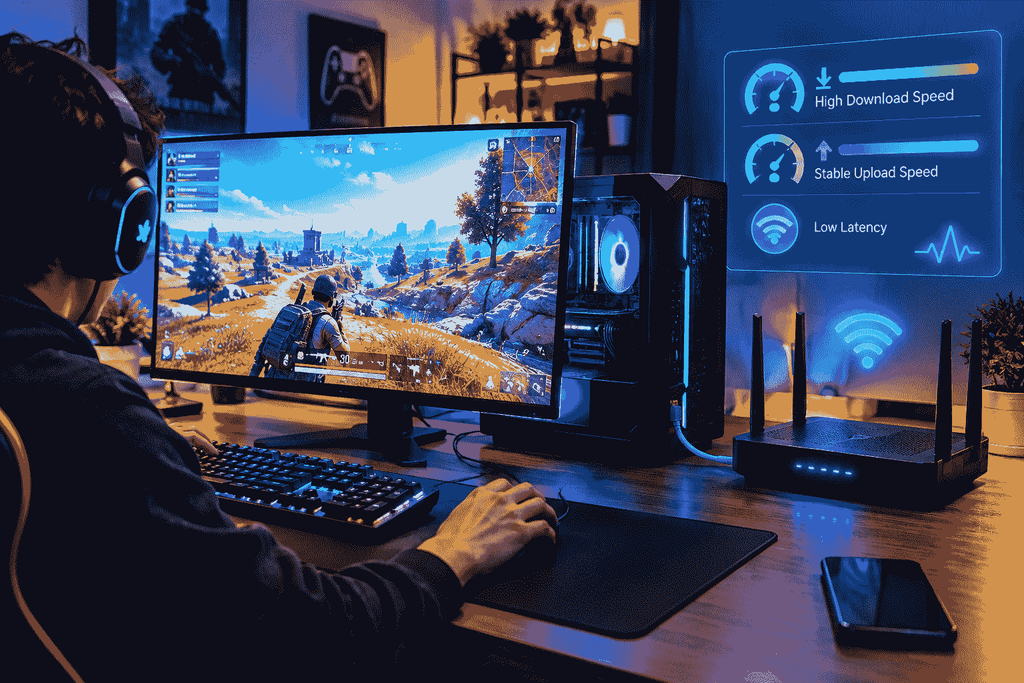 Fast internet connection for online gaming