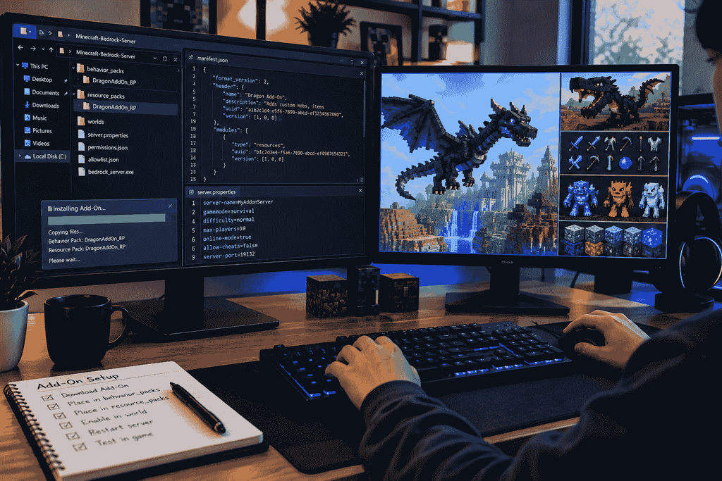  Installing behavior and resource packs on a Bedrock Dedicated Server