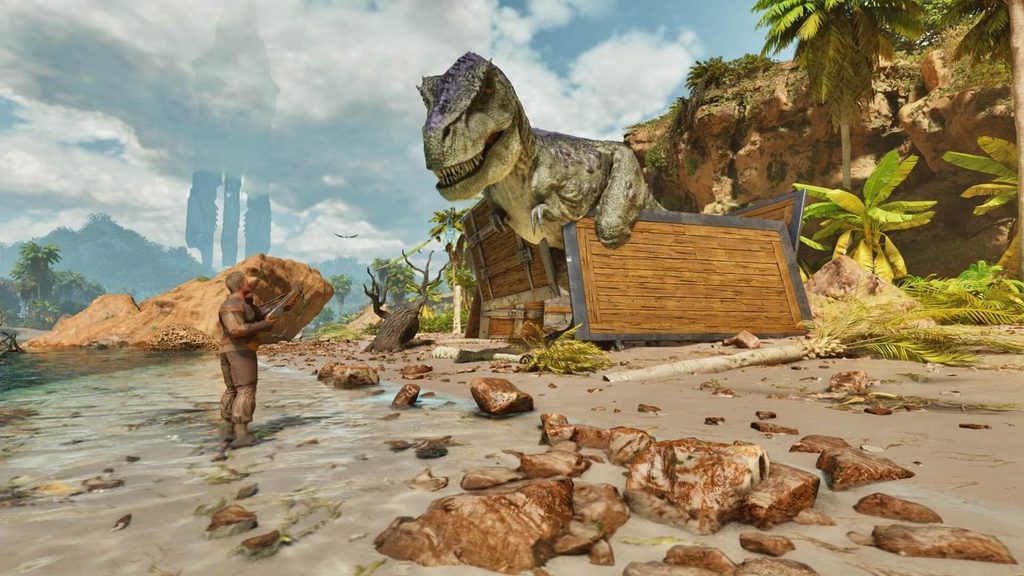 What are non dedicated servers ARK showing friends playing together on a hosted survival game session.