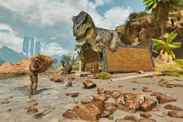 What are non dedicated servers ARK showing friends playing together on a hosted survival game session.